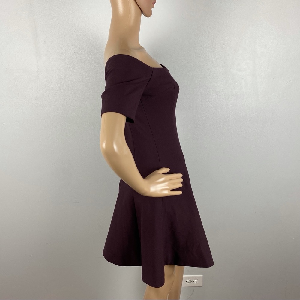 NEW CINQ A SEPT OFF-THE-SHOULDER SKATER MINI DRESS - Picture 4 of 8